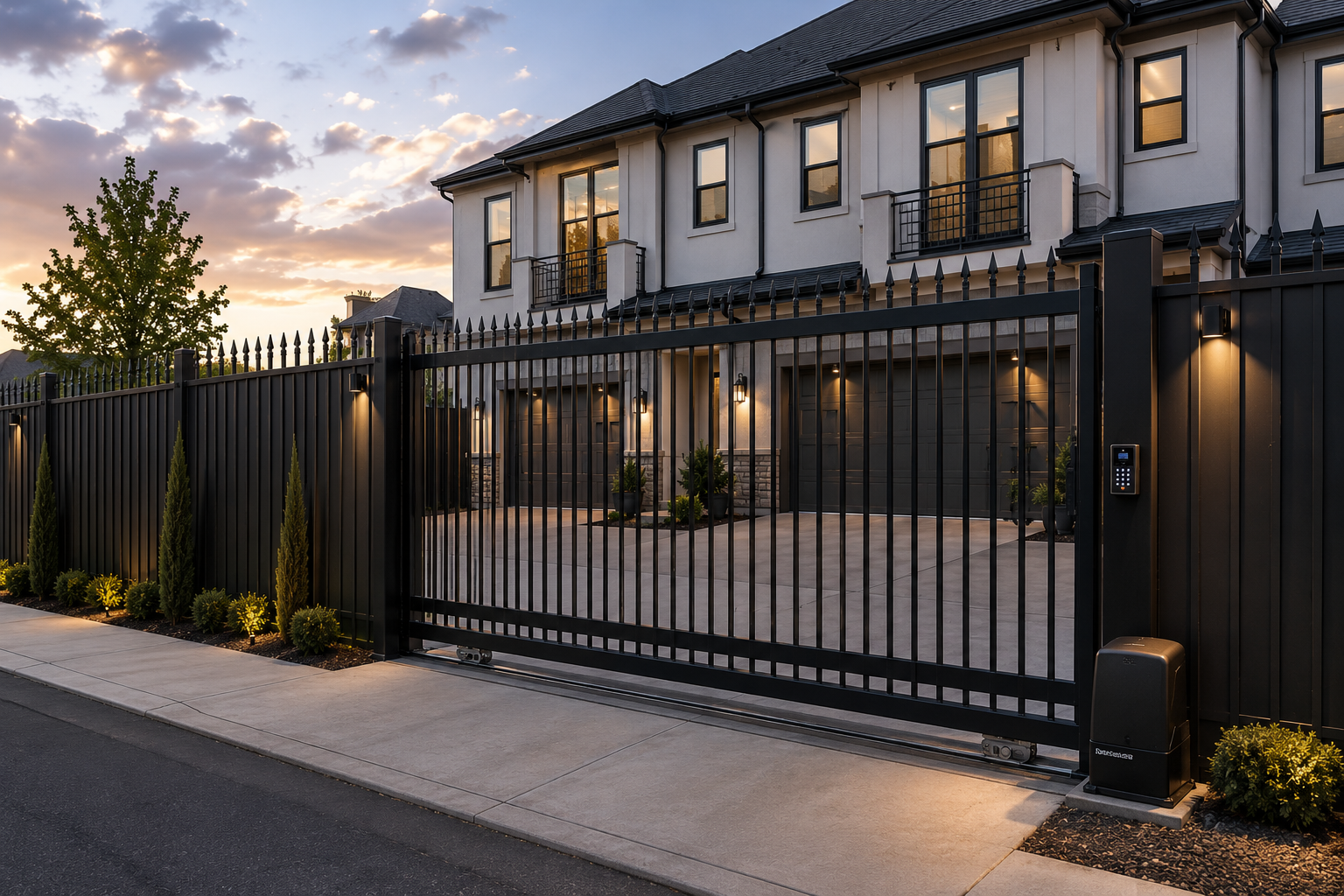 Custom gate installation by B&B Fencing