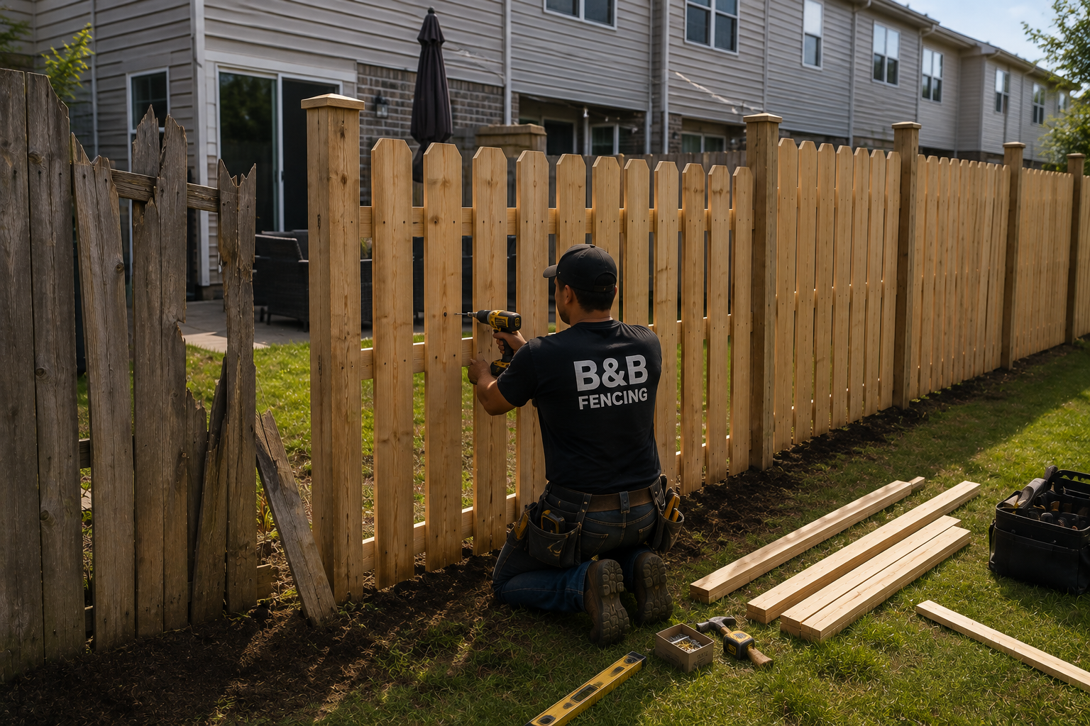 Fence repair services by B&B Fencing
